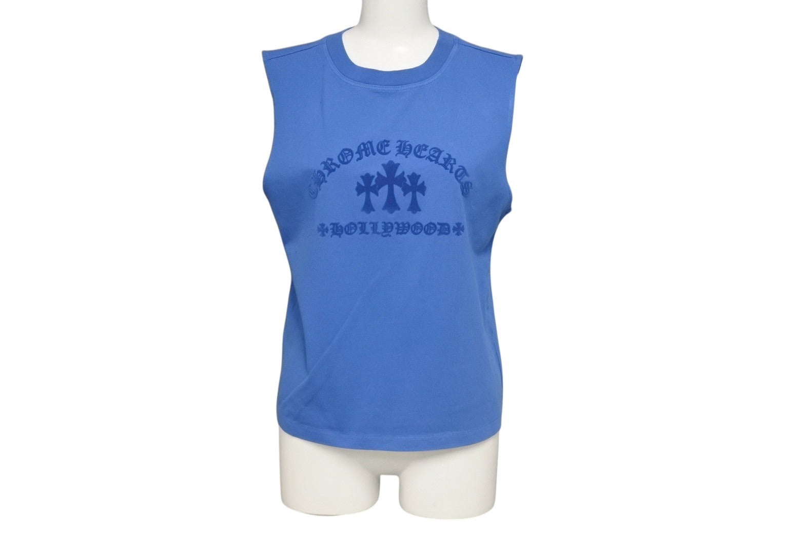 クロムハーツ　ネイビー　タンクトップ 新品未使用 CHROME HEARTS クロムハーツ ロゴ刺繍 タンクトップ