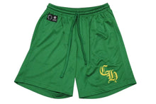 画像をギャラリービューアに読み込む, 新品未使用 ChromeHearts クロムハーツ SHORTUVARSITY CHプリントメッシュハーフパンツ グリーン イエロー サイズM 4c075554