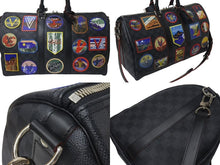 画像をギャラリービューアに読み込む, LOUIS VUITTON ルイヴィトン アルプス キーポル バンドリエール45 ボストンバッグ ダミエグラフィット N40043 ブラック PVC レザー シルバー金具 中古 4c075564