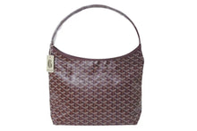 画像をギャラリービューアに読み込む, 新品未使用 GOYARD ゴヤール ボエム ホーボー バッグ トートバッグ ブラック ボルドー PVC レザー BOHEMEPMLTY01CL01P シルバー金具 中古 4c075568