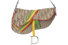 Load image into Gallery viewer, 極美品 Christian Dior クリスチャンディオール サドルバッグ ハンドバッグ ラスタカラー シルバー 04年 中古 4c075569