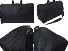 画像をギャラリービューアに読み込む, LOUIS VUITTON ルイヴィトン キーポル バンドリエール 45 ボストンバッグ 2WAY ダミエコバルト N41349 美品 中古 4c075572