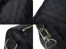 画像をギャラリービューアに読み込む, LOUIS VUITTON ルイヴィトン キーポル バンドリエール 45 ボストンバッグ 2WAY ダミエコバルト N41349 美品 中古 4c075572