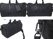 画像をギャラリービューアに読み込む, LOUIS VUITTON ルイヴィトン キーポル バンドリエール 35 ボストンバッグ M22765 ブラック トリヨンレザー ブラック金具 中古 4c075573