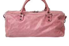 画像をギャラリービューアに読み込む, BALENCIAGA バレンシアガ ハンドバッグ The Twiggy Shoulder Bag ザツィギー ピンク ラムスキン 128523 美品 中古 4c075574