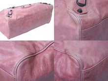 画像をギャラリービューアに読み込む, BALENCIAGA バレンシアガ ハンドバッグ The Twiggy Shoulder Bag ザツィギー ピンク ラムスキン 128523 美品 中古 4c075574