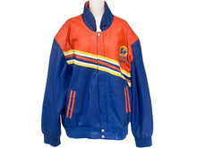 画像をギャラリービューアに読み込む, JEFFHAMILTON ジェフハミルトン レザージャケット シングルライダースジャケット China製 ブルー オレンジ サイズXL 良品 中古 4c075599