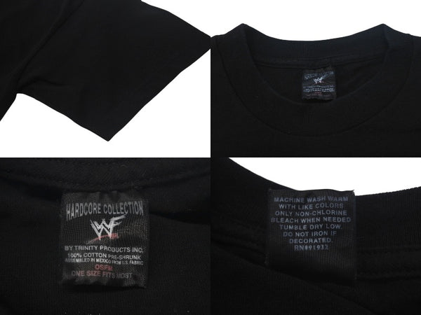 The Rock Vintage WWF Short Sleeve T-shirt Cotton Black Blue Yellow ONE SIZE Good Condition Used 4c075605