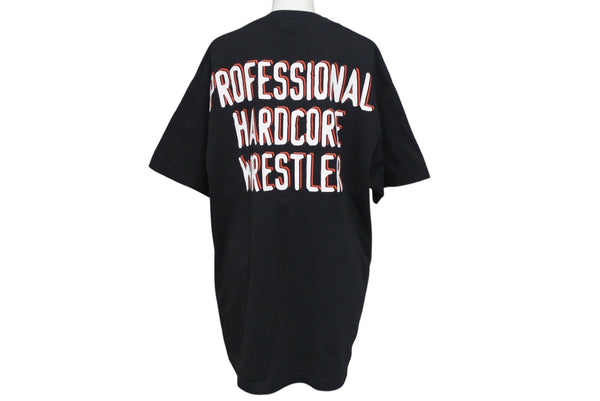 The Rock Vintage WWF Short Sleeve T-shirt Cotton Black Blue Yellow ONE SIZE Good Condition Used 4c075605