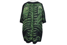 画像をギャラリービューアに読み込む, LIQUID BLUE リキッドブルー ヴィンテージT スカル 骸骨 オールオーバープリント 半袖Tシャツ ブラック グリーン XL 美品 中古 4c075611