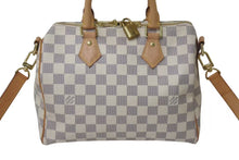 Load image into Gallery viewer, LOUIS VUITTON ルイヴィトン ダミエ アズール スピーディバンドリエール25 N41374 ホワイト ハンドバッグ ショルダー ロゴ ゴールド金具 美品 中古 4c075620