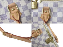 Load image into Gallery viewer, LOUIS VUITTON ルイヴィトン ダミエ アズール スピーディバンドリエール25 N41374 ホワイト ハンドバッグ ショルダー ロゴ ゴールド金具 美品 中古 4c075620