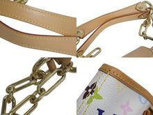 Load image into Gallery viewer, 極美品 LOUIS VUITTON ルイヴィトン 村上隆 ハンドバッグ アニー M40307 モノグラムマルチ ホワイト ゴールド金具 中古 4c075623