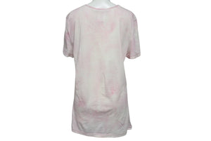 CHANEL Chanel T-shirt here mark tie dye pattern P34611K02001 Made in France Cotton Pink 34 Good Condition Used 4c075633