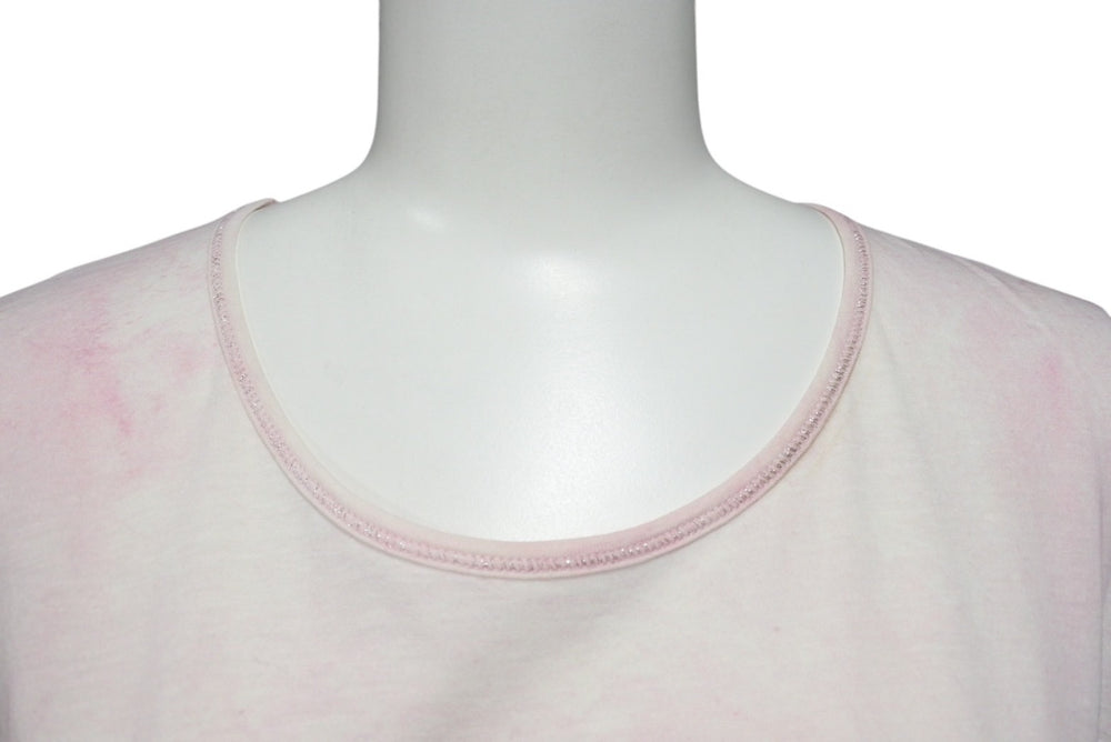 CHANEL Chanel T-shirt here mark tie dye pattern P34611K02001 Made in France Cotton Pink 34 Good Condition Used 4c075633