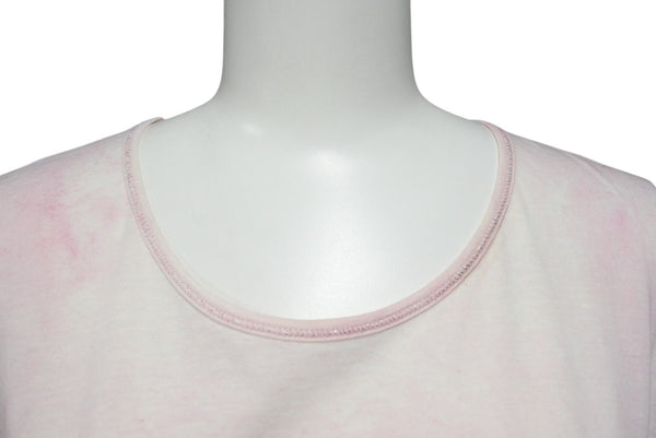 CHANEL Chanel T-shirt here mark tie dye pattern P34611K02001 Made in France Cotton Pink 34 Good Condition Used 4c075633
