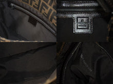 画像をギャラリービューアに読み込む, FENDI フェンディ マンマバケット ショルダーバッグ ズッカ柄 26325 ブラウン コットンキャンバス レザー シルバー金具 中古 4c075639