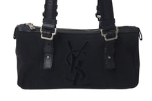 Load image into Gallery viewer, YVES SAINT LAURENT イヴサンローラン カハラ ロゴ ハンドバッグ ショルダーバッグ ブラック シルバー金具 美品 中古 4c075646