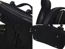 Load image into Gallery viewer, YVES SAINT LAURENT イヴサンローラン カハラ ロゴ ハンドバッグ ショルダーバッグ ブラック シルバー金具 美品 中古 4c075646