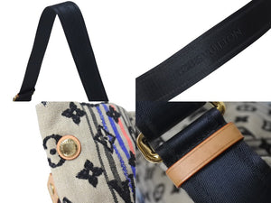 Like new LOUIS VUITTON Scrunchie Bohemian shoulder bag M40382 Beige Multicolor Gold hardware Used 4c075650
