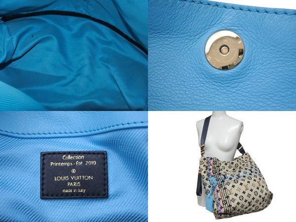 Like new LOUIS VUITTON Scrunchie Bohemian shoulder bag M40382 Beige Multicolor Gold hardware Used 4c075650