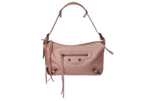 画像をギャラリービューアに読み込む, BALENCIAGA バレンシアガ ザヒップ ワンショルダーバッグ 309935 6820 レザー ピンク ブラックメタル金具 美品 中古 4c075651