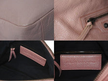 画像をギャラリービューアに読み込む, BALENCIAGA バレンシアガ ザヒップ ワンショルダーバッグ 309935 6820 レザー ピンク ブラックメタル金具 美品 中古 4c075651