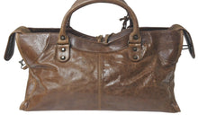 画像をギャラリービューアに読み込む, BALENCIAGA バレンシアガ ザシティ ミディアム 2way ショルダーバッグ ハンドバッグ ブラウン アンティークゴールド 美品 中古 4c075654