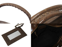 画像をギャラリービューアに読み込む, BALENCIAGA バレンシアガ ザシティ ミディアム 2way ショルダーバッグ ハンドバッグ ブラウン アンティークゴールド 美品 中古 4c075654