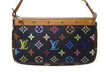 画像をギャラリービューアに読み込む, LOUISVUITTON ルイヴィトン ポシェットアクセソワール アクセサリーポーチ M92648 モノグラム マルチカラー ブラック 美品 中古 4c075655