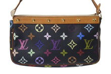 画像をギャラリービューアに読み込む, LOUISVUITTON ルイヴィトン ポシェットアクセソワール アクセサリーポーチ M92648 モノグラム マルチカラー ブラック 美品 中古 4c075655