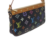 画像をギャラリービューアに読み込む, LOUISVUITTON ルイヴィトン ポシェットアクセソワール アクセサリーポーチ M92648 モノグラム マルチカラー ブラック 美品 中古 4c075655