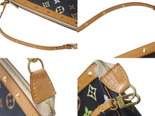 画像をギャラリービューアに読み込む, LOUISVUITTON ルイヴィトン ポシェットアクセソワール アクセサリーポーチ M92648 モノグラム マルチカラー ブラック 美品 中古 4c075655