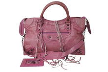 画像をギャラリービューアに読み込む, BALENCIAGA バレンシアガ ザ シティ 2WAY ハンドバッグ ピンク レザー 115748 ショルダーバッグ 良品 中古 4c075665