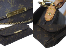 画像をギャラリービューアに読み込む, 極美品 LOUIS VUITTON ルイヴィトン モノグラム フェイボリットPM ショルダーバッグ M40717 ブラウン ゴールド金具 中古 4c075668