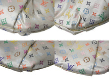 Load image into Gallery viewer, LOUISVUITTON ルイヴィトン オモニエール ハンドバッグ M92060 モノグラムサテン ホワイト マルチカラー ゴールド金具 良品 中古 4c075669