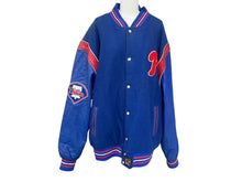 画像をギャラリービューアに読み込む, JH DESIGN JHデザイン リバーシブル バーシティジャケット スタジャン PHILLIES フィリーズ MLB ブルー ウール アクリル レザー XXL 美品 中古 4c075671