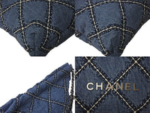 Load image into Gallery viewer, 新品同様 CHANEL シャネル22 デニム チェーンショルダーバッグ ブルー シルバー金具 AS3261 中古 4c075687