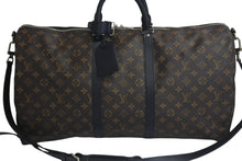 画像をギャラリービューアに読み込む, 極美品 LOUIS VUITTON ルイヴィトン キーポルバンドリエール55 ボストンバッグ M56714 モノグラムマカサー ブラック 中古 4c075696