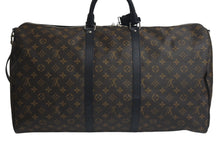 画像をギャラリービューアに読み込む, 極美品 LOUIS VUITTON ルイヴィトン キーポルバンドリエール55 ボストンバッグ M56714 モノグラムマカサー ブラック 中古 4c075696