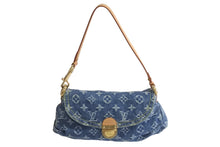 Load image into Gallery viewer, 極美品 LOUIS VUITTON ルイヴィトン ミニプリーティ ハンドバッグ M95050 モノグラムデニム レザー ブルー 中古 4c075703