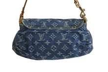 Load image into Gallery viewer, 極美品 LOUIS VUITTON ルイヴィトン ミニプリーティ ハンドバッグ M95050 モノグラムデニム レザー ブルー 中古 4c075703