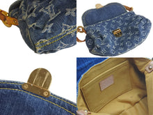 Load image into Gallery viewer, 極美品 LOUIS VUITTON ルイヴィトン ミニプリーティ ハンドバッグ M95050 モノグラムデニム レザー ブルー 中古 4c075703