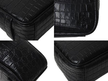 Load image into Gallery viewer, 極美品 SAINT LAURENT サンローラン クラッチバッグ クロコ型押し GUE664555 0521 イタリア製 レザー ブラック 中古 4c075725