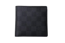 画像をギャラリービューアに読み込む, 極美品 LOUIS VUITTON ルイヴィトン 二つ折り財布 N63336 ダミエグラフィット ポルトフォイユ マルコ ブラック グレー レザー 中古 4c075730