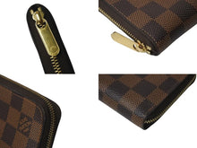 画像をギャラリービューアに読み込む, LOUIS VUITTON ルイヴィトン ダミエ コインパース カードケース コインケース フランス製 PVC ブラウン 美品 中古 4c075731