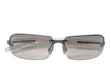 画像をギャラリービューアに読み込む, PRADA プラダ サングラス ハーフリム SPR 69C 2AC-7A1 メタル プラスチック シルバー Japan製 クリア 美品 中古 4c075733