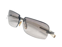 画像をギャラリービューアに読み込む, PRADA プラダ サングラス ハーフリム SPR 69C 2AC-7A1 メタル プラスチック シルバー Japan製 クリア 美品 中古 4c075733
