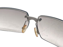 画像をギャラリービューアに読み込む, PRADA プラダ サングラス ハーフリム SPR 69C 2AC-7A1 メタル プラスチック シルバー Japan製 クリア 美品 中古 4c075733