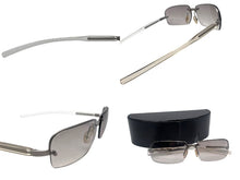 画像をギャラリービューアに読み込む, PRADA プラダ サングラス ハーフリム SPR 69C 2AC-7A1 メタル プラスチック シルバー Japan製 クリア 美品 中古 4c075733